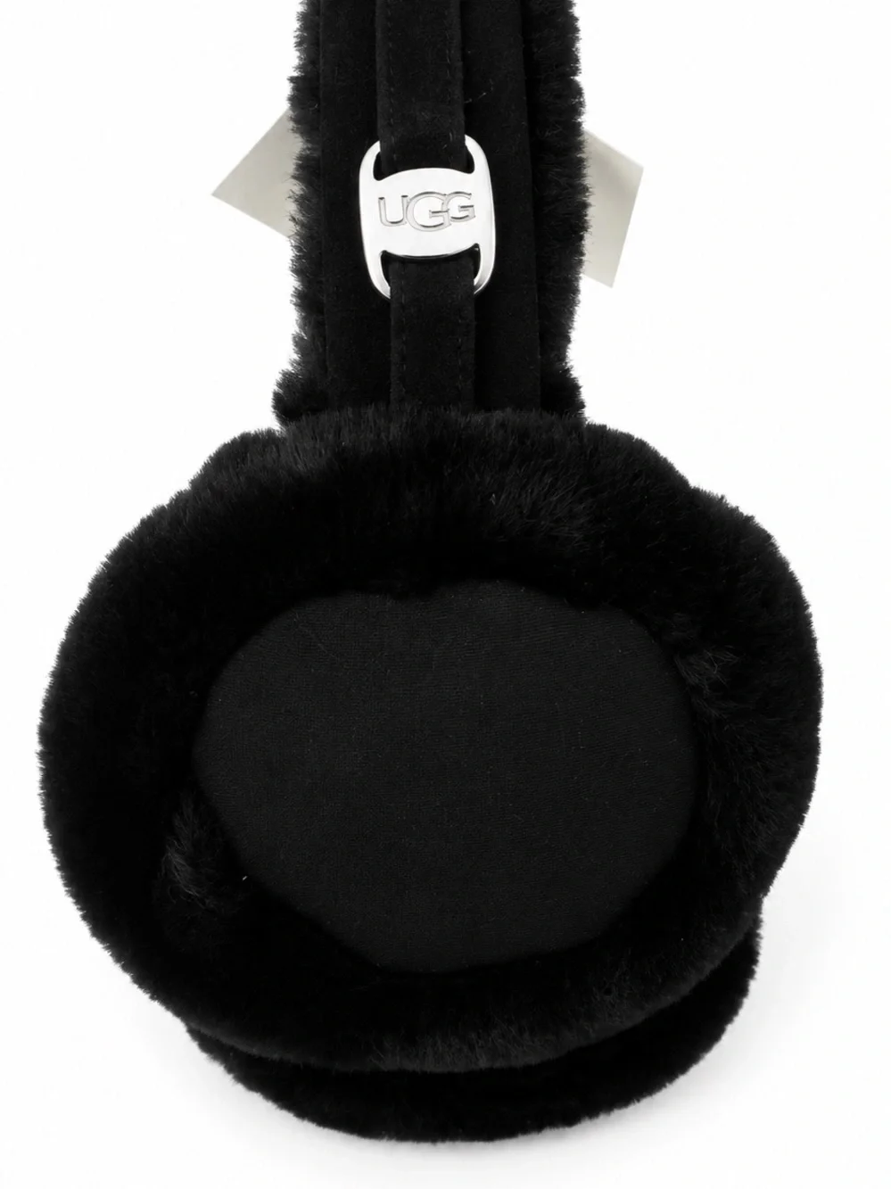 UGG Black faux fur earmuffs.